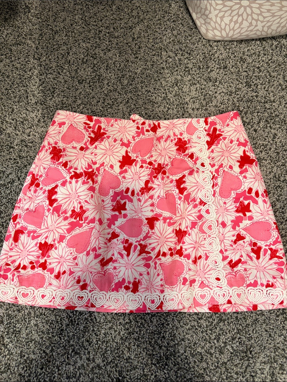 Lilly Pulitzer Michelina Skort Dear Heart Pink and Red Heart 00